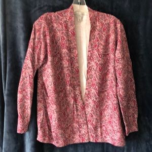 LL Bean paisley cardigan